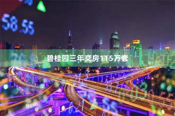 碧桂园三年交房115万套
